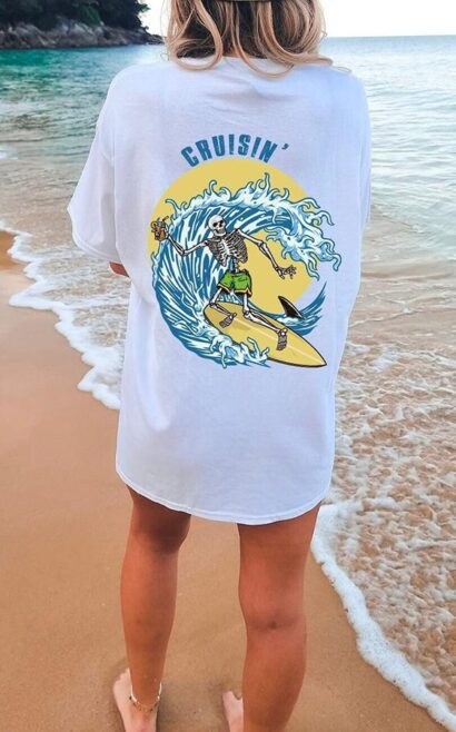 Blue Cruisin shirt, Beach Tshirt, Summer Shirt