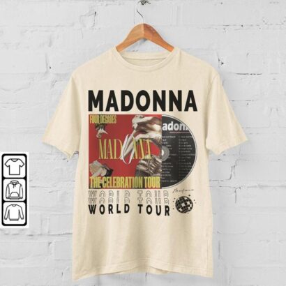 Madonna Shirt, Madonna The Celebration Tour 2023 Tickets Album Tee