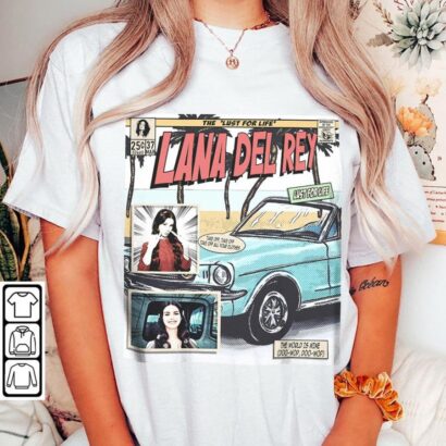 Lana Del Rey Shirt, Tour 2023 Album Lust For Life Tee