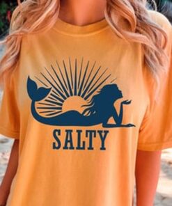 Salty Tee, Mermaid T-shirt, Beach Tee, Salty T-shirt, Comfort Colors T-shirt