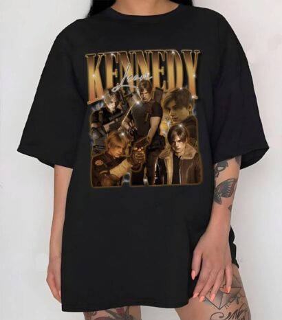 Blue Leon Shirts, Leon Vintage Shirt, Leon Residence Evil Shirt, Kenedy Tee