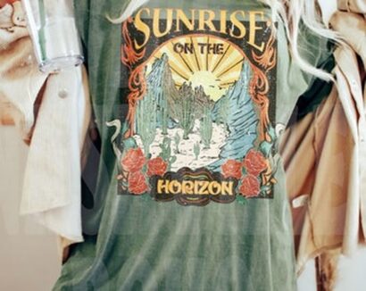 Sunshine on the Horizon Tee, Sun Graphic Tee, Sun T-shirt Boho Tee, Comfort Colors Tee