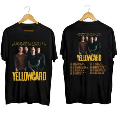 Yellowcard Tour 2023 Shirt, Yellowcard Rock Band Shirt