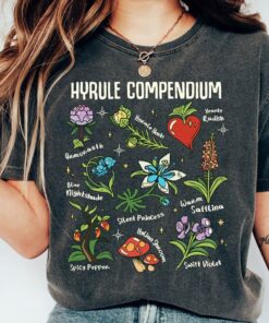 Comfort Color Legends of Zelda Shirt, Zelda Shirts, Zelda Shirt Flowers, Hyrule Flora Shirt