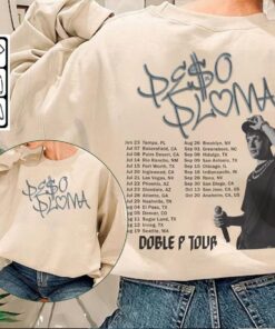 Peso Pluma Music Shirt, 2 Side Vintage tour Doble P Tour 2023 Sweatshirt, Doble P Tour 2023 shirt