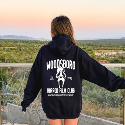 Woodsboro Horror Film Club Hoodie, Scream Ghost Face, Scream Movie