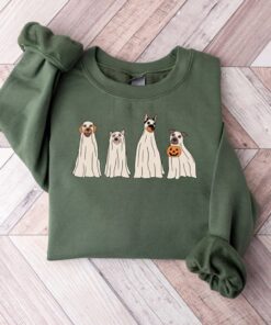 Halloween Dog Sweatshirt, Ghost Dog Shirt, Ghost sweatshirt