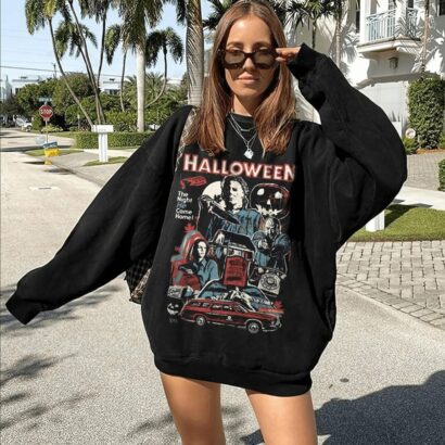 Vintage Michael Myers Halloween Sweatshirt, Michael Myers Tee, Horror Sweatshirt