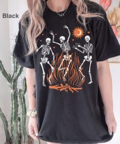 Comfort Colors® Halloween Shirt, Dancing Skeleton t-Shirt, Funny Halloween Shirt