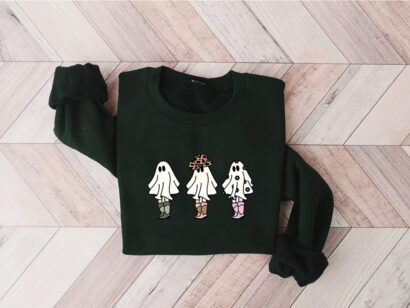 Halloween Cowgirl Sweatshirt, Western Ghost Sweatshirt, Ghost Sweatshirt