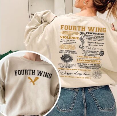 Fourth Wing tshirt, Fourth Wing Sweatshirt, Rebecca Yarros Tee