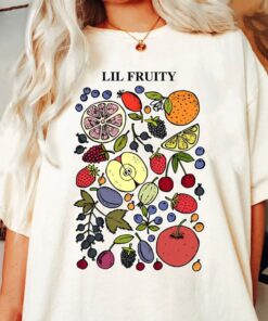 Lil Fruity Comfort Color Shirt, Fruity Lesbian Shirt, Strawberry Cottagecore Shirt