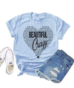 beautiful crazy shirt, luke combs t shirt, luke combs concert shirts