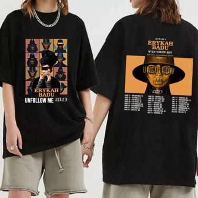 Erykah Badu Unfollow me Tour 2023 Shirt, Erykah Badu Shirt, Erykah Badu 2023 Tour Shirt