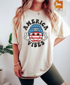 Comfort Colors America Vibes Shirt, America Emoji Shirt