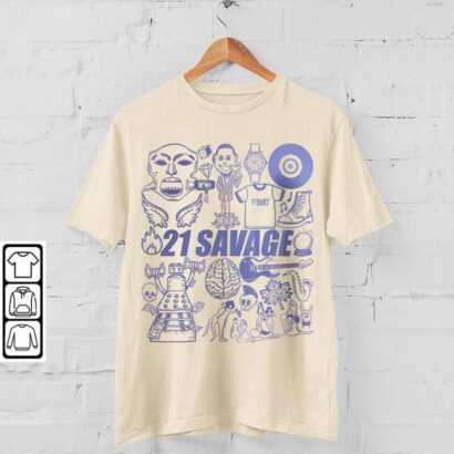 21 Savage Doodle Art Shirt, 21 Savage Tour Tee