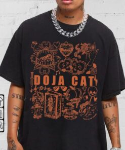 Doja Cat Doodle Art Shirt, Doja Cat Tattoo Art Tour 2023 Shirt