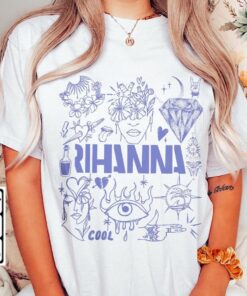Rihanna Doodle Art Shirt, Rihanna Tattoo Art Tour 2023 Tour Shirt