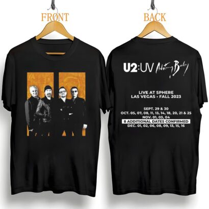 U2 Band Achtung Baby Live At Sphere 2023 Tour Shirt, U2 Band Fall 2023 tour Shirt