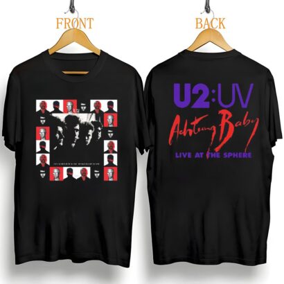 U2 Band Tour 2023 Shirt, Achtung Baby Live At Sphere U2 Band Tour Shirt