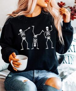 Dancing Skeleton Halloween Sweatshirt, Halloween Sweatshirt