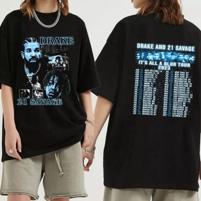 Drake tshirt, Drake 21 Savage Tour Rescheduled Shirt, Drake It's All A Blur Tour 2023 Shirt