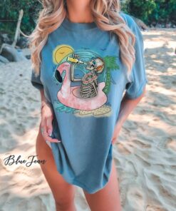 Comfort Colors Summer Skeleton Shirt, Beach Tee, Stay Salty, Summer shirt