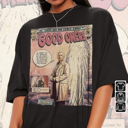 Good Omens T-Shirt, Good Omens Move Comic Shirt