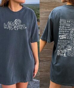 Blink182 tshirt, Blink Smile 182 Shirt, Blink 182 Lyric Album Song Tee