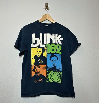 Blink182 tshirt, Blink Smile 182 Shirt, Blink 182 Lyric Album Song Tee