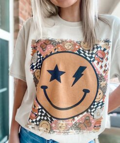 Smiley Graphic Tee, Comfort color shirt