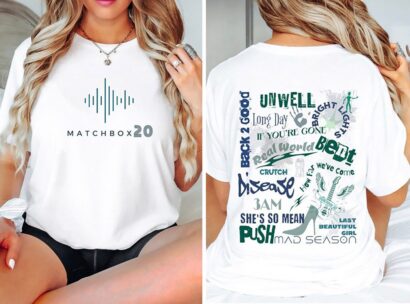 Matchbox 20 Two Sided Concert Shirt, Matchbox 20 tshirt