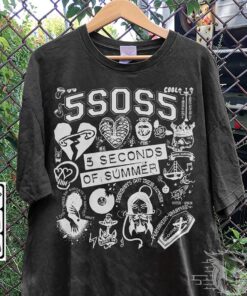 5 Seconds Of Summer Doodle Art Shirt, 5sos T-shirt