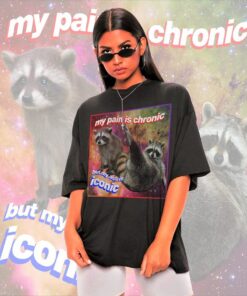 My Pain Is Chronic But My Ass Is Iconic Meme Shirt, Opossums Lover Shirt, Possums Shirt