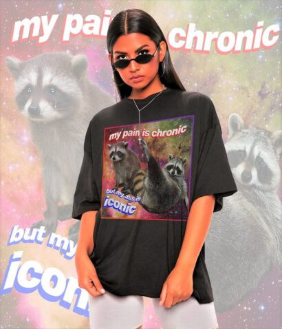 My Pain Is Chronic But My Ass Is Iconic Meme Shirt, Opossums Lover Shirt, Possums Shirt