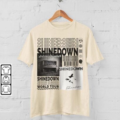 Shinedown Shirt, Shinedown Tour 2023 Tickets AlbumThe Sound of Madness Tee