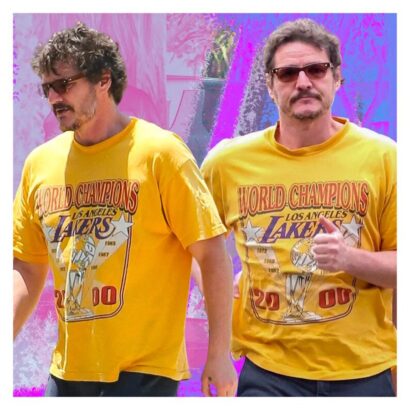 Pedro Pascal Lakers World Champs 2000 Shirt, Pedro Pascal T-shirt, Vinatge Lakers World Champs 2000 Shirt