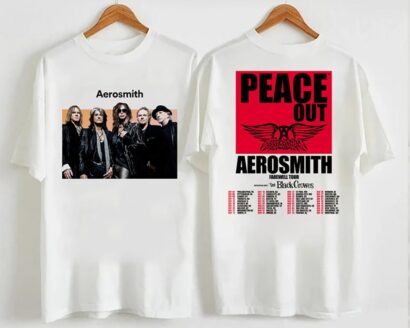 Aerosmith 2023 Tour Shirt, Aerosmith Peace Out Farewell Tour T-Shirt