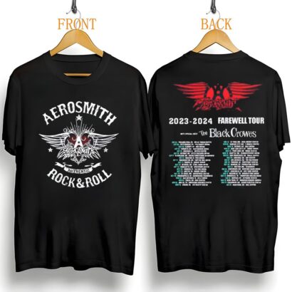 Aerosmith Tour Shirt, 2023 Tour Peace Out Farewell Aerosmith Shirt, Aerosmith Rock N Roll Tee