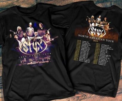 Styx t Shirt, Styx Band World Tour Dates and Setlist Tour Concert 2023 T-Shirt, Styx Tour 2023 Shirt