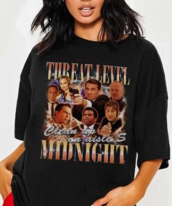 The Office Shirt - Threat Level Midnight Michael Scott Bootleg Rap Tee - Vintage The Office TV Show - Michael Scott Homage Shirt