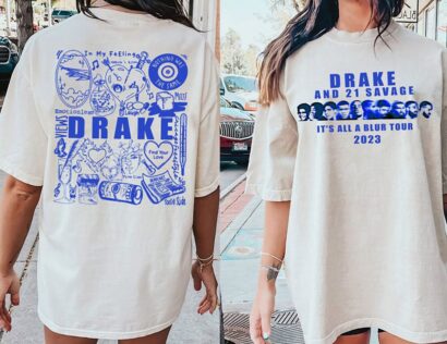 Drake 2 Sides Comfort colors Shirt, 21 Savage Tour shirt, Drake Tour 2023 shirt