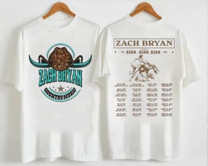 Zach Bryan Shirt, Burn Burn Burn Tour 2023 Shirt, Zach Bryan Concert Shirt