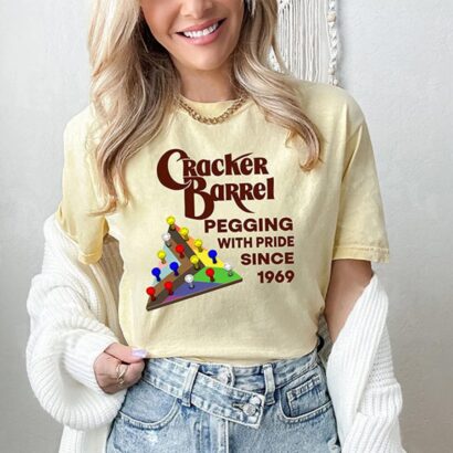 Pegging with Pride Cracker Barrel T Shirt