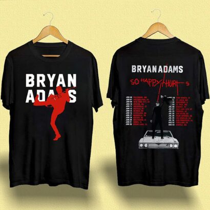 Bryan Adams Tour 2023 T-Shirt, So Happy Hurts Tour, Vintage Bryan Adams Shirt, 1985 Bryan Adams Shirt