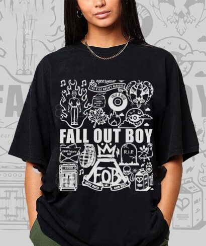 Fall Out Boy Shirt, The Kid Aren't Right Fall Out Boy Doodles Shirt, Fall Out Boy 2023 Tour Tshirt