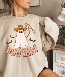 Boo Haw Western Halloween Sweatshirt, Spooky Halloween Mom Comfort Colors Shirt