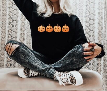 Cute Baby Pumpkins Fall Sweatshirt, Cute Halloween Mom Shirt, Womens Cute Pumpkin Halloween Comfort Colors Shirt