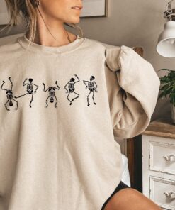 Dancing Skeleton halloween tee, Spooky Mama Halloween Mom Shirt, Scary Trick or Treat Comfort Colors Shirt