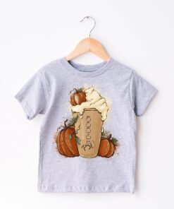 Fall Pumpkin Spice Latte Sweatshirt, Womens Cute Pumpkin Halloween Comfort Colors Shirt